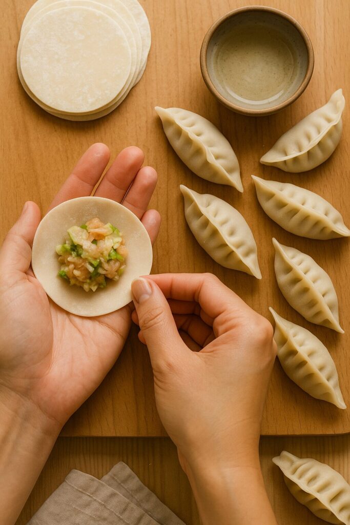 Gyoza folding 