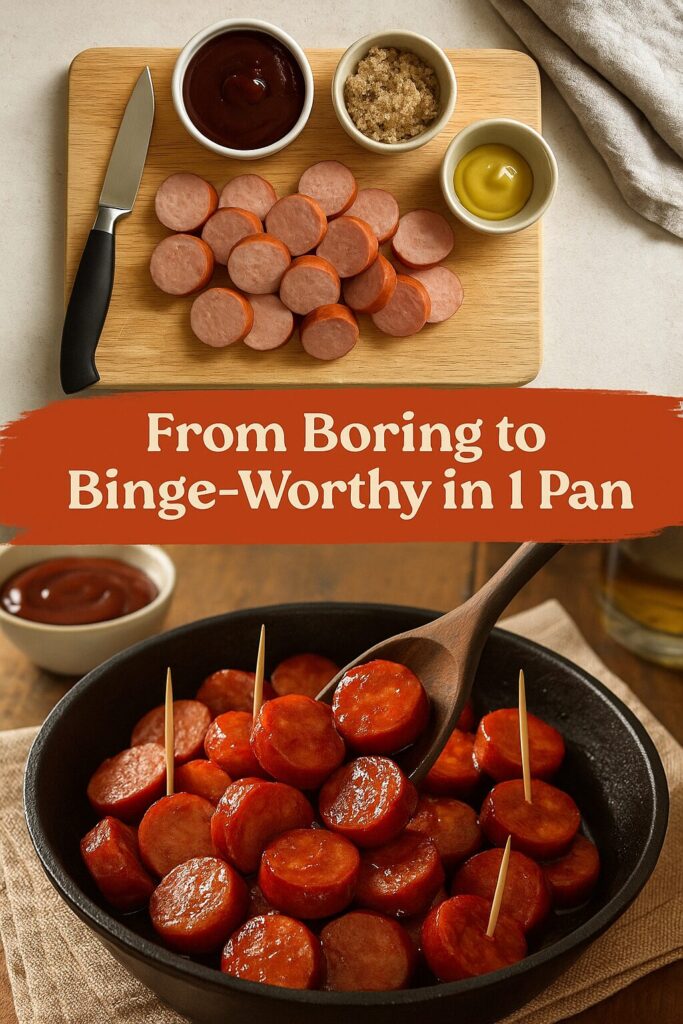 BBQ Sausage Bites - from boring to binge worthy in 1 pan