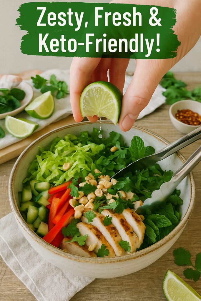 Low-Carb Thai Chicken Salad Bowls (Keto-Friendly)